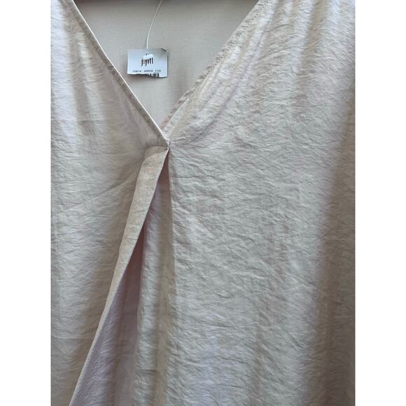 J Jill New Flaw V Neck Elbow Sleeve Crinkle Front Mix Media Boxy Blouse Plus 3X - Picture 6 of 12